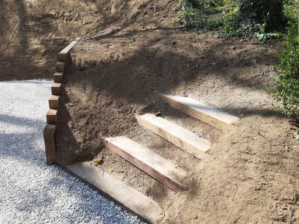 travaux de terrassement près de Rouxmesnil-Bouteilles