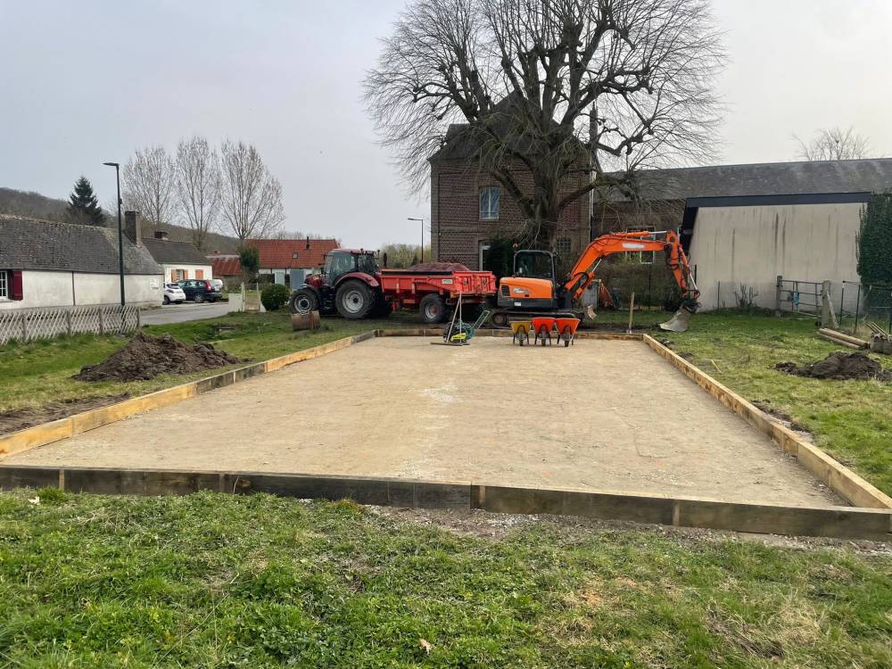 Préparation de terrain près de Varengeville-sur-Mer